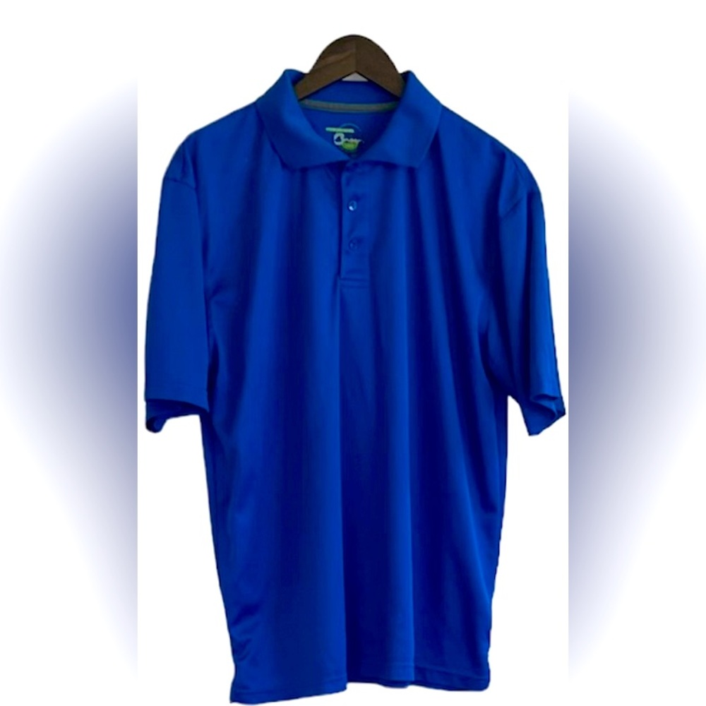 Blue dry fit polo style golf shirt men Large